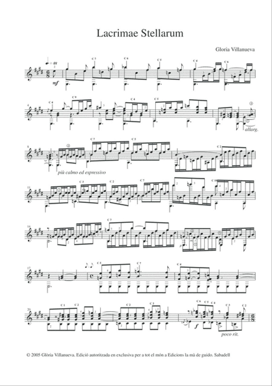 Lacrimae Stellarum Lacrimae Stellarum Classical Guitar scores gallery preview page 4