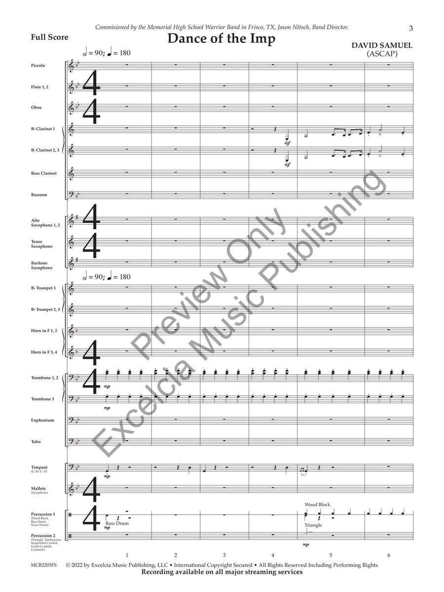 Dance of the Imp (Score) Concert Band scores gallery preview page 4