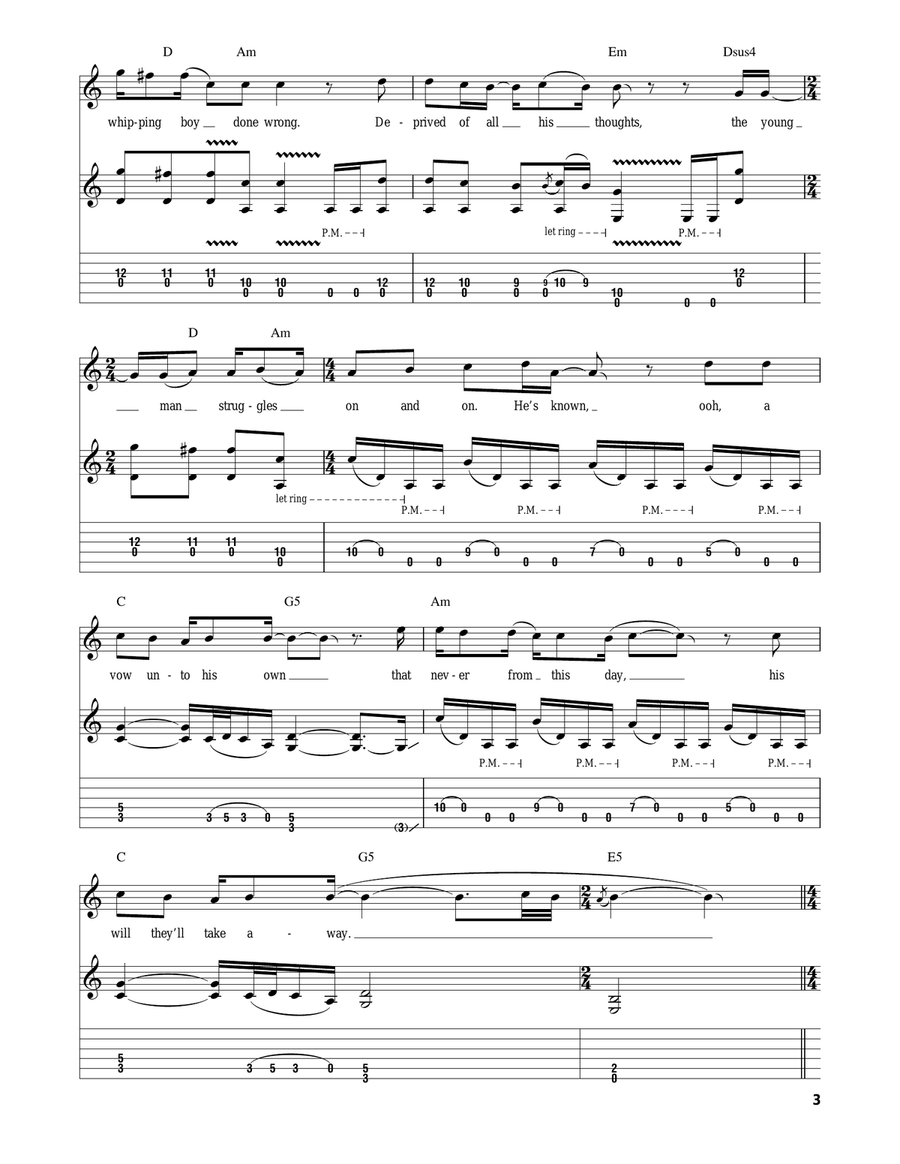 The Unforgiven Acoustic Guitar scores gallery preview page 3