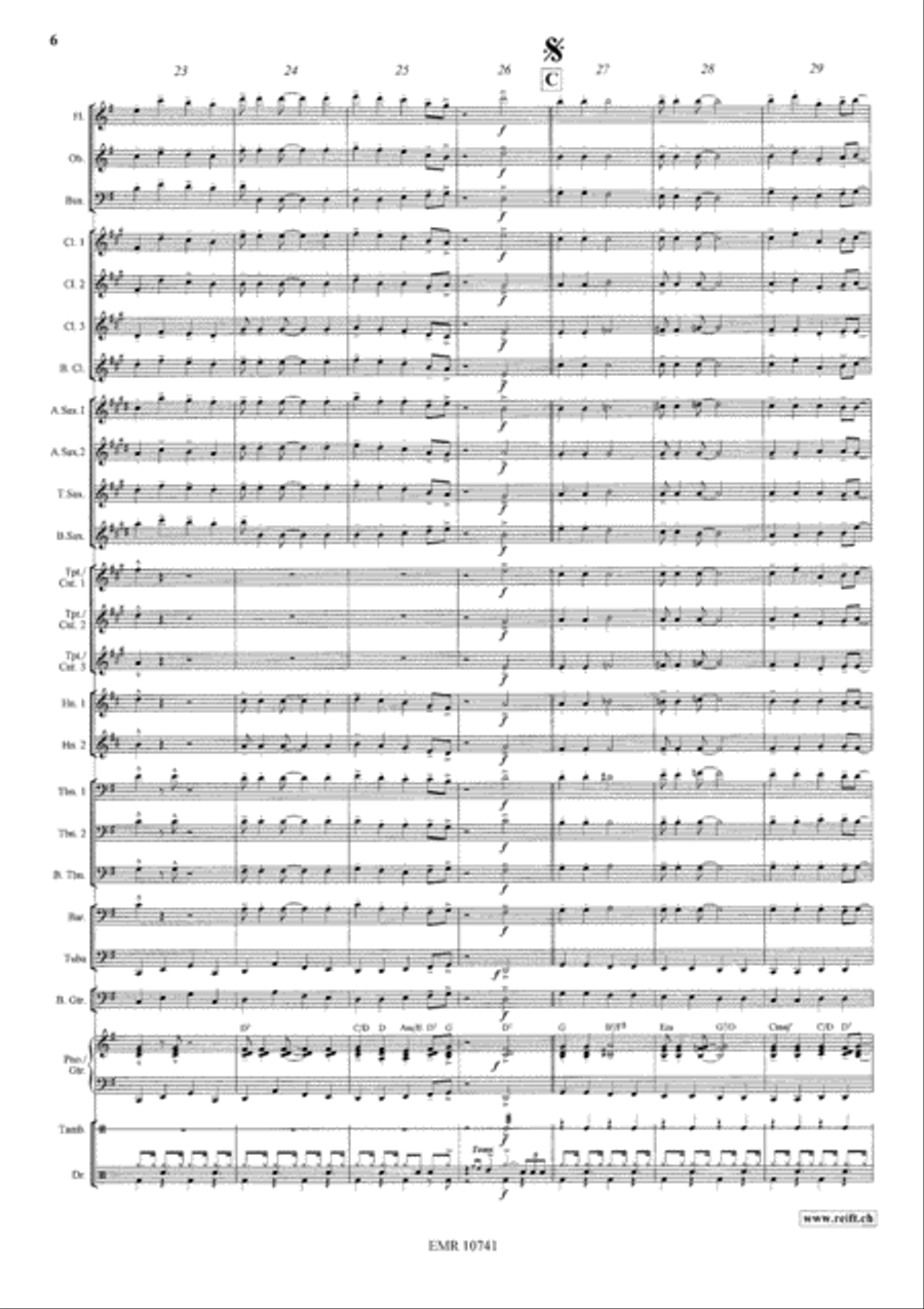 Swingle Bells Swingle Bells Concert Band scores gallery preview page 7