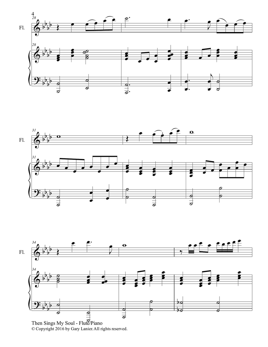 THEN SINGS MY SOUL (For Flute & Piano with Parts) Flute Solo scores gallery preview page 5