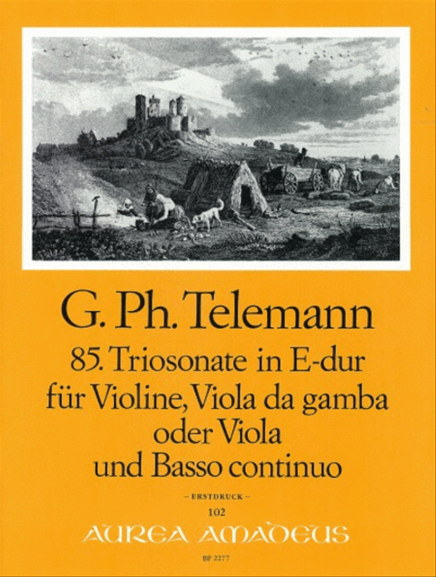 85. Trio sonata E major TWV 42:E7 by Georg Philipp Telemann Viola - Sheet Music