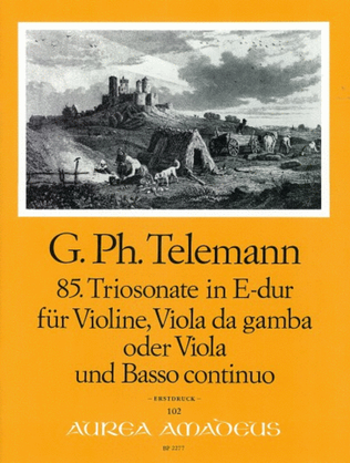Book cover for 85. Trio sonata E major TWV 42:E7
