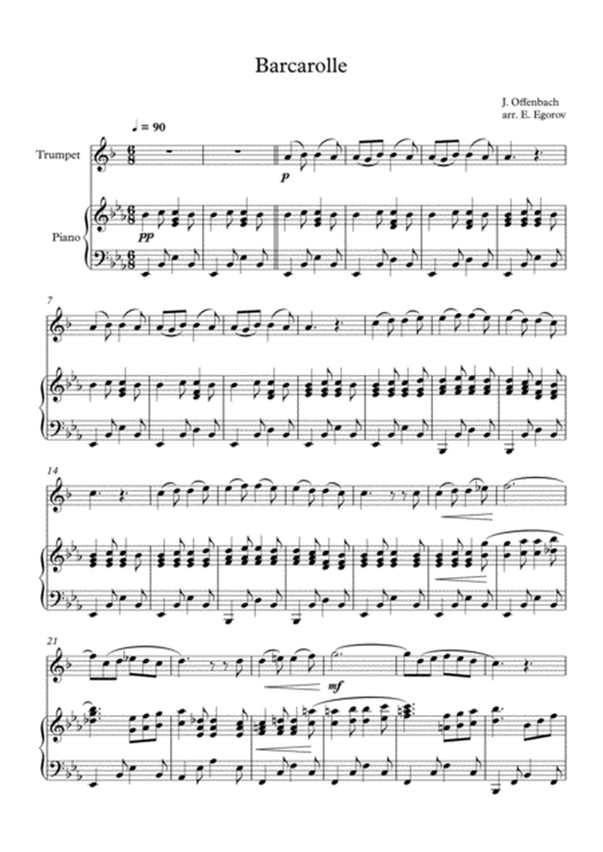 Barcarolle, Jacques Offenbach, For Trumpet & Piano image number null