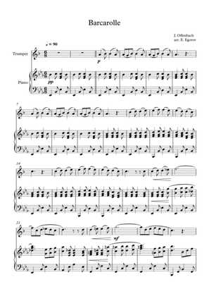 Barcarolle, Jacques Offenbach, For Trumpet & Piano