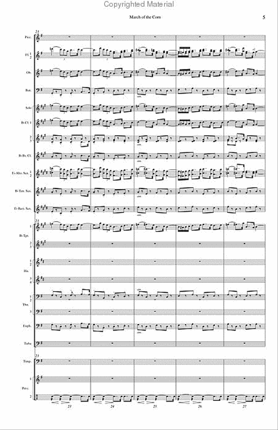 March of the Corn Concert Band scores gallery preview page 7