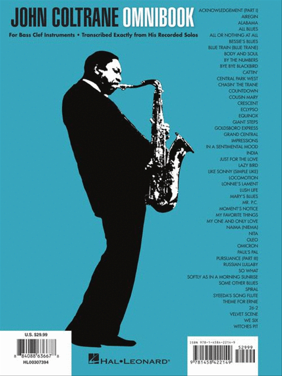 John Coltrane – Omnibook Bass Clef Instrument scores gallery preview page 8