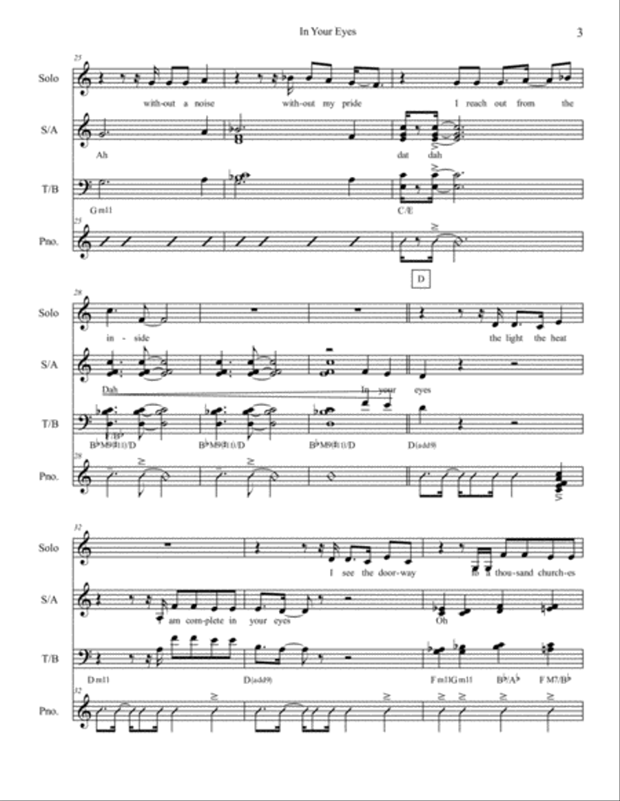 In Your Eyes 4-Part scores gallery preview page 3