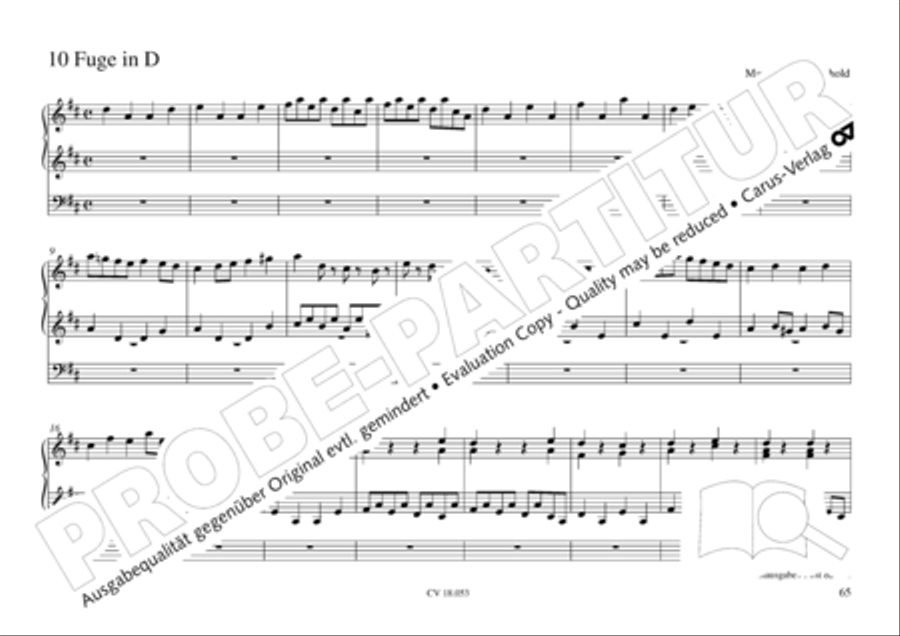 Das Husumer Orgelbuch von 1758 Organ Solo scores gallery preview page 66