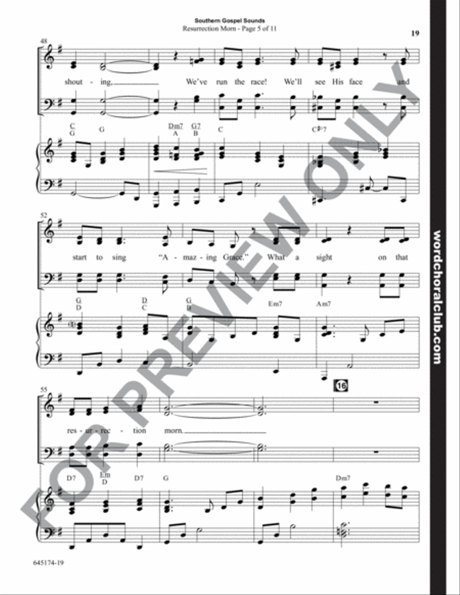 Southern Gospel Sounds - Choral Book 4-Part scores gallery preview page 20