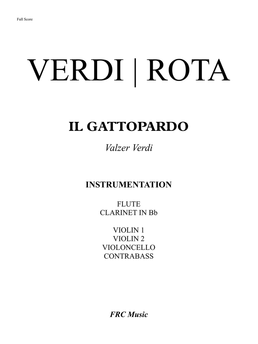 Il Gattopardo (Leopard) for Flute, Clarinet in Bb and String Orchestra Chamber Orchestra scores gallery preview page 2