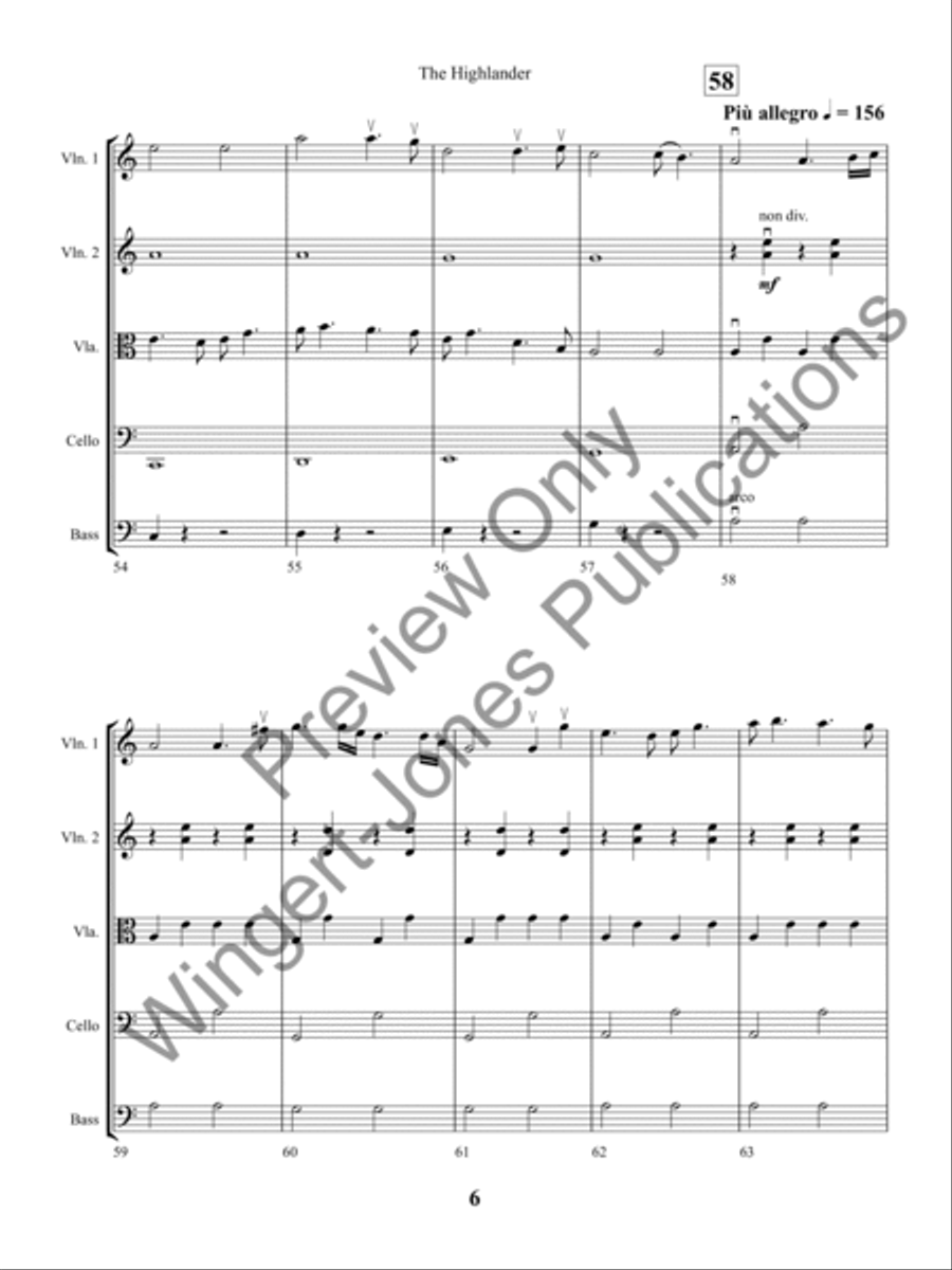 The Highlander (Score) The Highlander (Score) String Orchestra scores gallery preview page 9