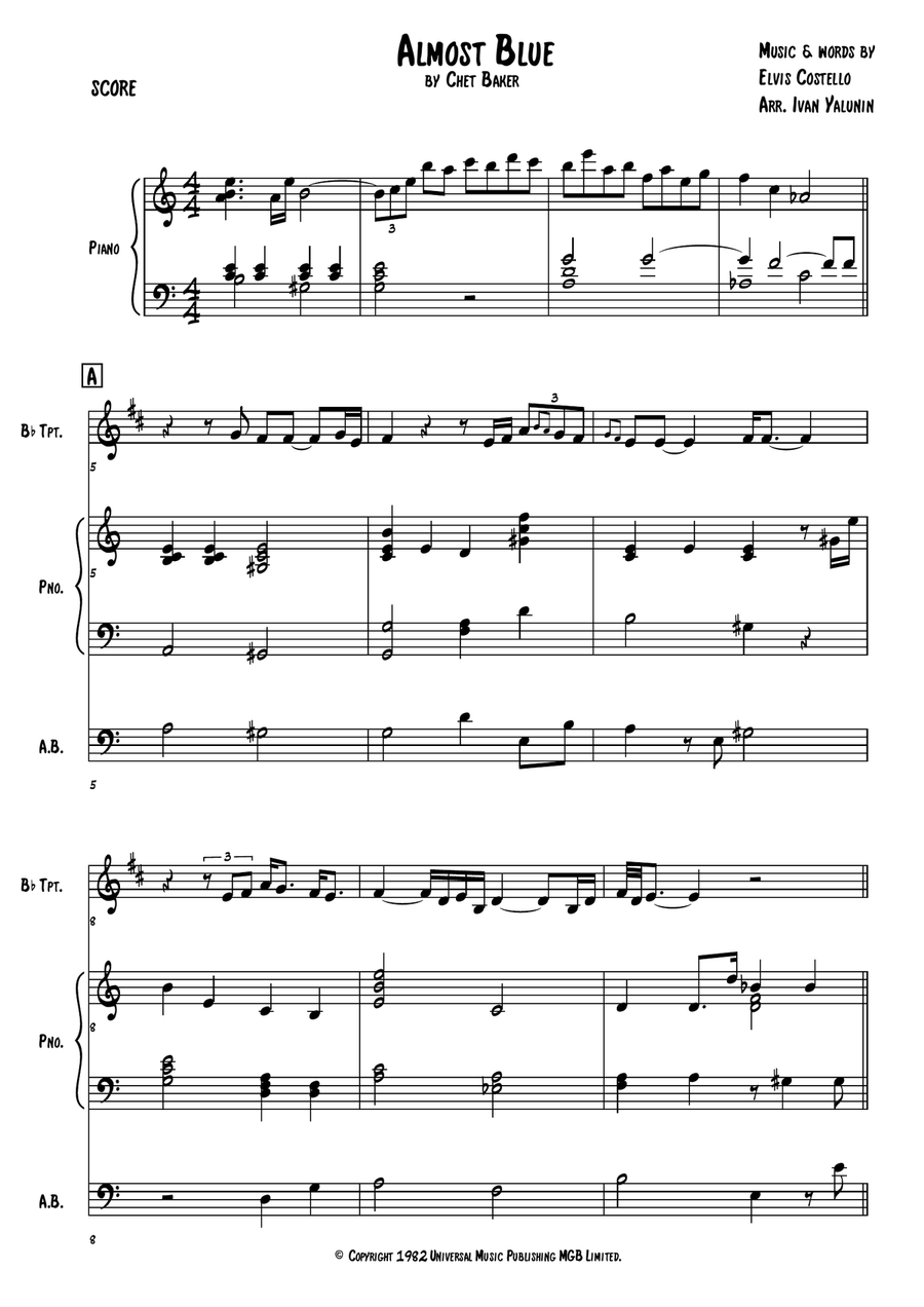 Almost Blue Small Ensemble scores gallery preview page 2