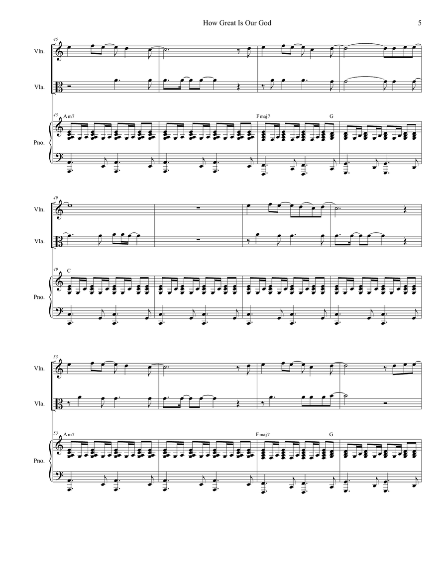 How Great Is Our God How Great Is Our God String Duet scores gallery preview page 5