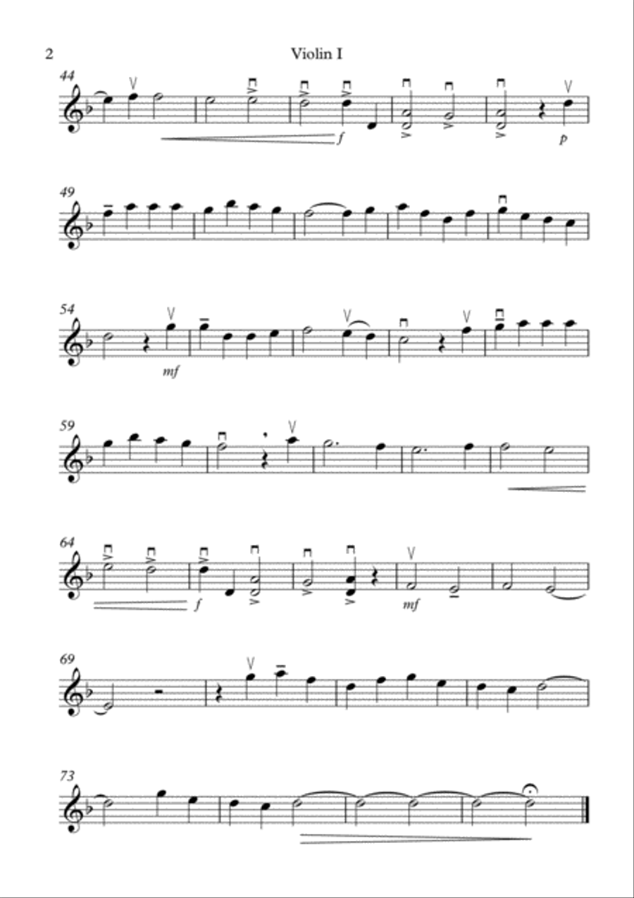 O COME EMMANUEL for STRING QUARTET AND/OR STRING ORCHESTRA String Quartet scores gallery preview page 2