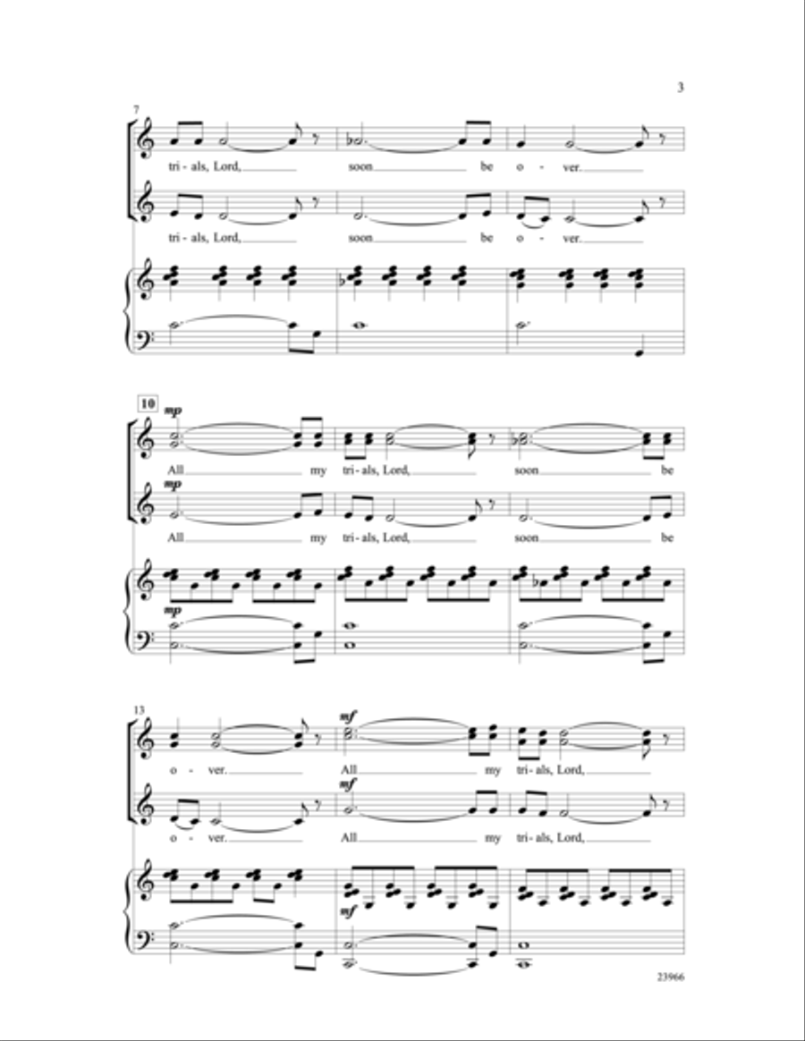 When the Sun Goes in (All My Trials / Every Night When the Sun Goes in) SSA scores gallery preview page 3