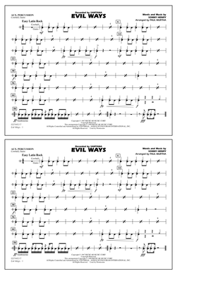 Book cover for Evil Ways (arr. Paul Murtha) - Aux Percussion