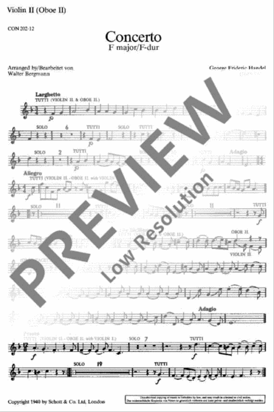 Concerto F Major Concerto F Major Oboe scores gallery preview page 2