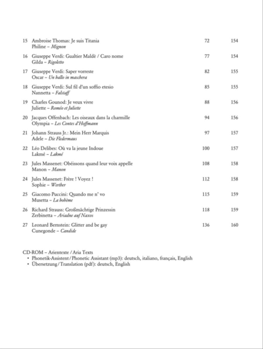 OperAria Soprano Volume 1: lyrisch-Koloratur Piano, Vocal scores gallery preview page 3