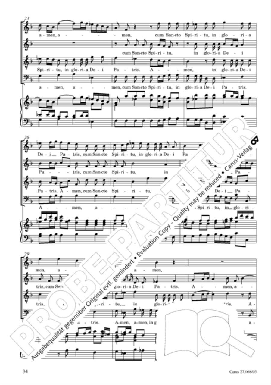 Mass in D minor (Missa in d) 4-Part scores gallery preview page 35
