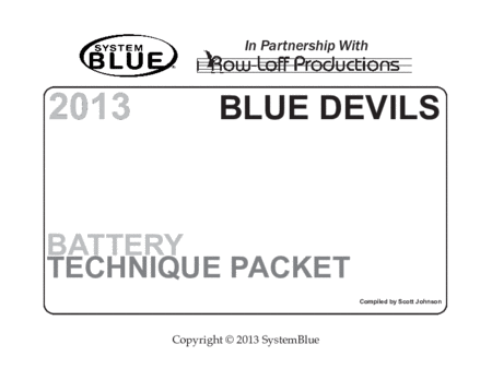 Blue Devils Battery Audition Pak - Complete Set
