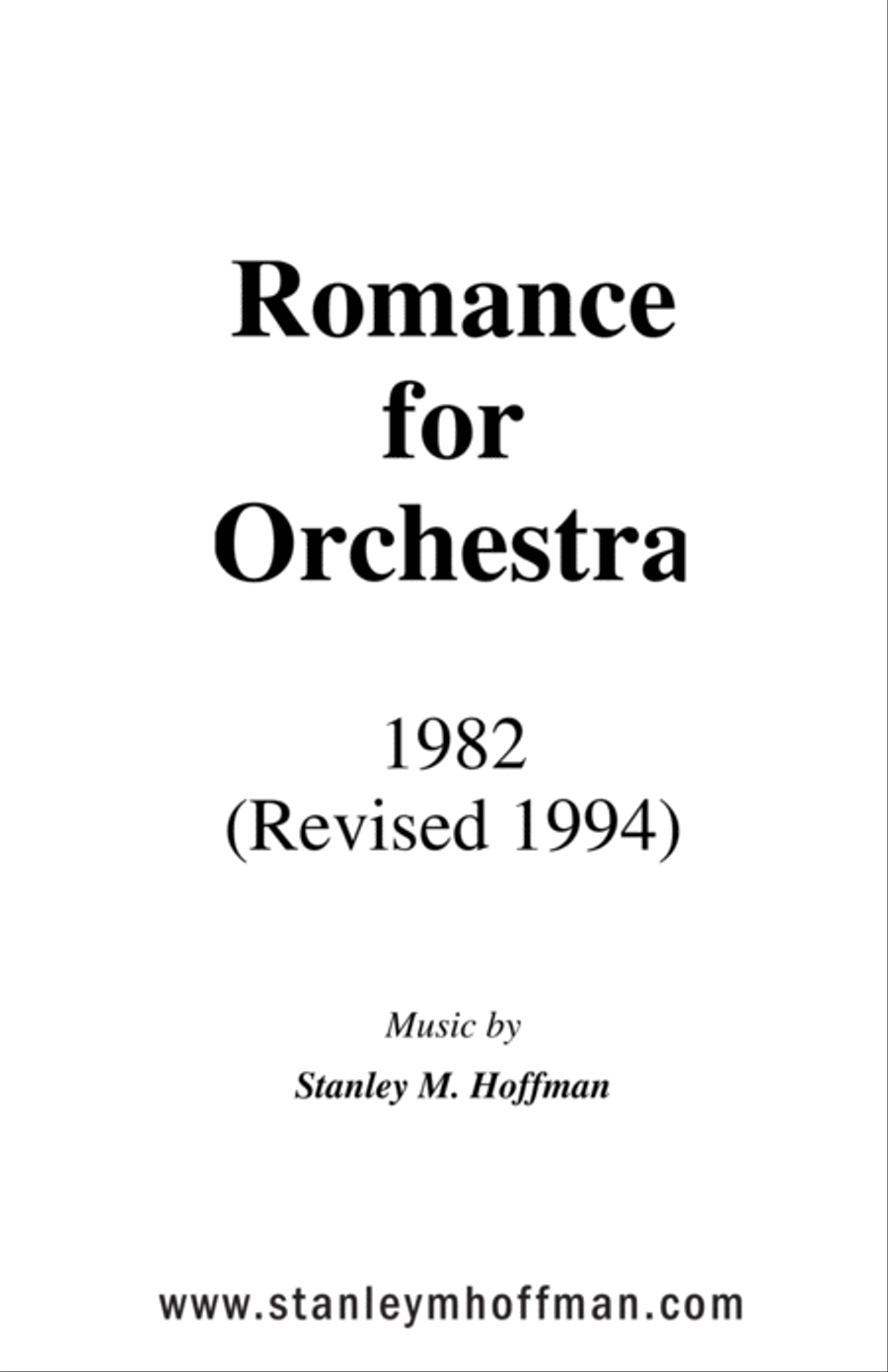 Romance for Orchestra Full Orchestra scores gallery preview page 1