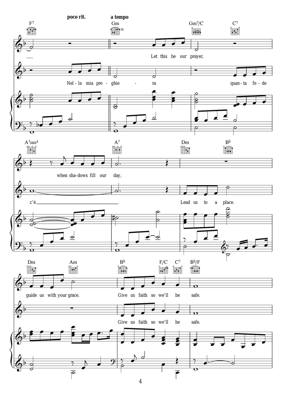 The Prayer Acoustic Guitar scores gallery preview page 4