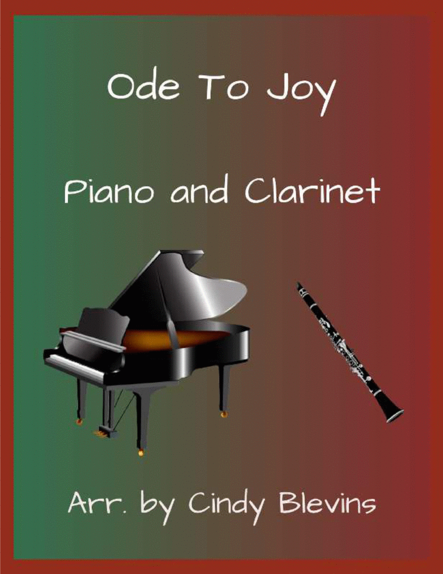 Ode To Joy, for Piano and Clarinet B-Flat Clarinet scores gallery preview page 1