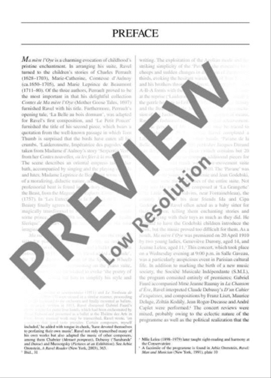 Ma Mère L'Oye Orchestra scores gallery preview page 4