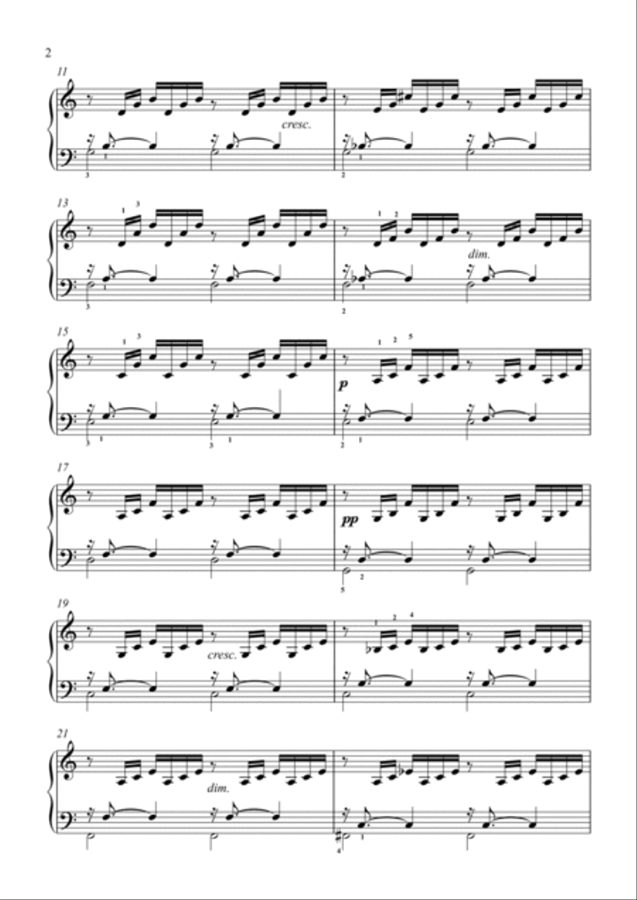 Prelude No.1 in C Major (From The Well-Tempered Clavier - Book 1) Piano Solo scores gallery preview page 2