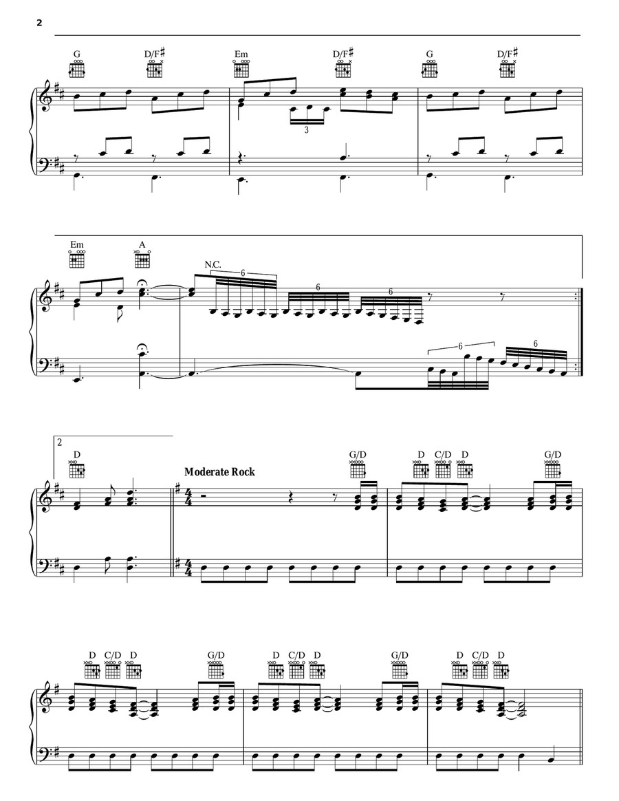 Love Song Piano, Vocal, Guitar scores gallery preview page 2