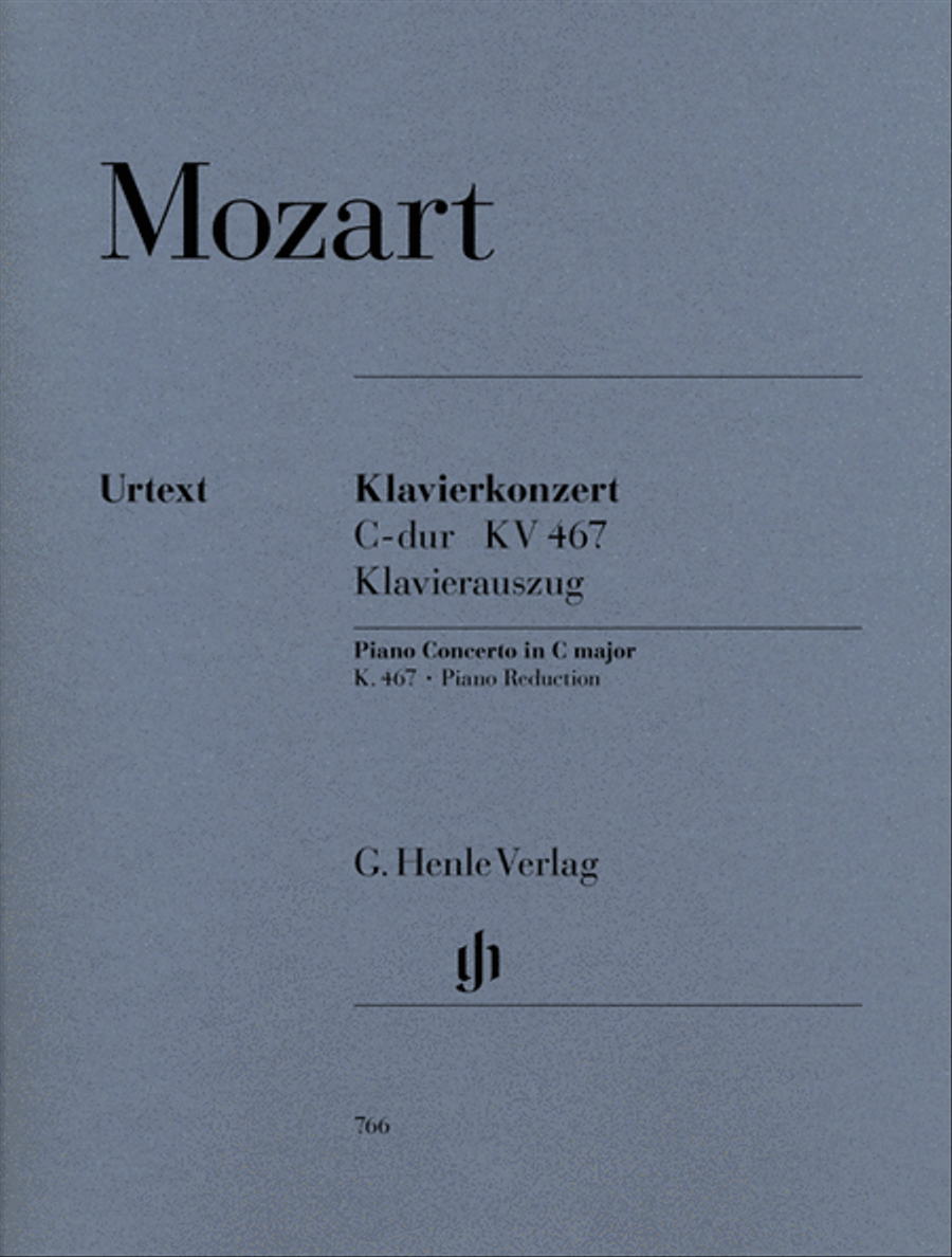 Book cover for Concerto for Piano and Orchestra C Major K.467