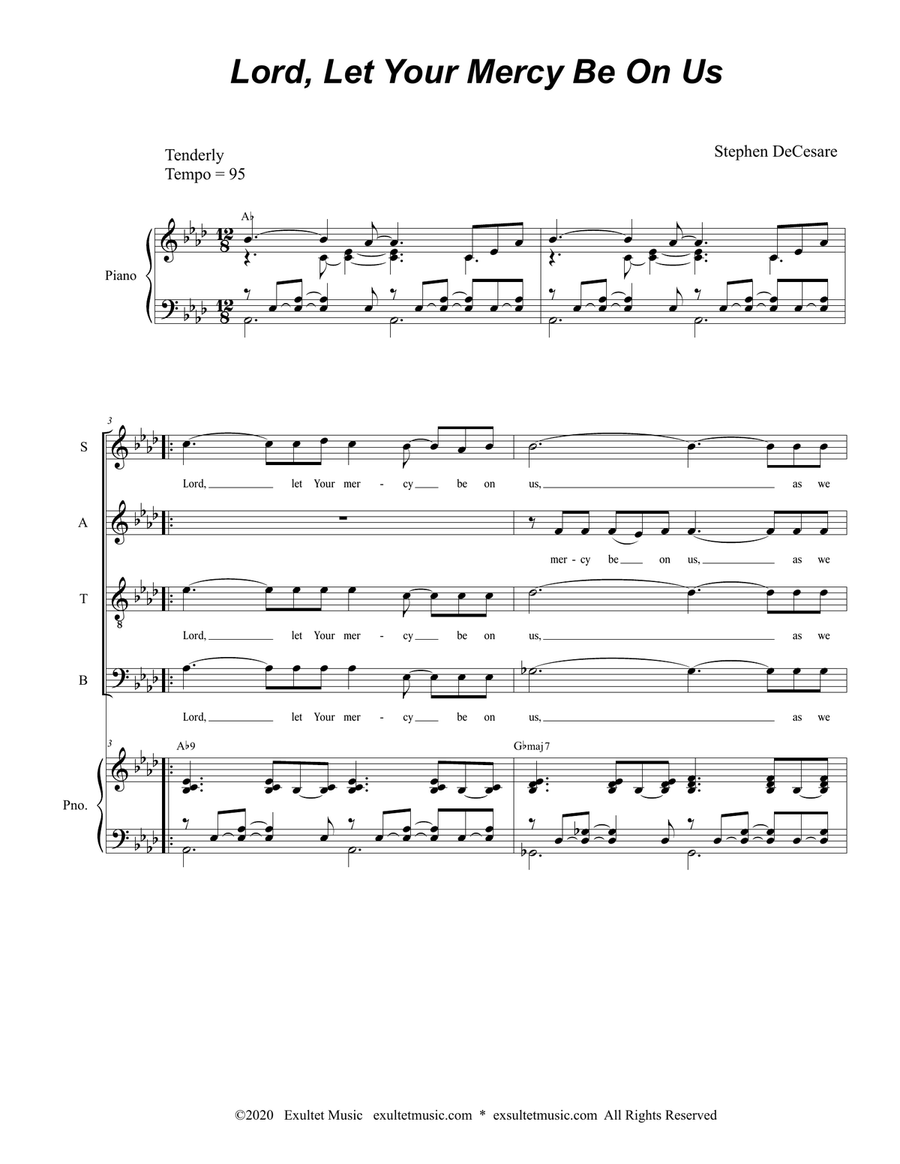 Book cover for Lord, Let Your Mercy Be On Us (Psalm 33) (SATB)