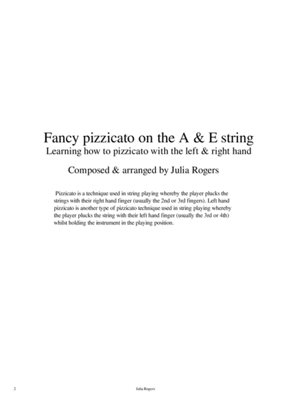 Fancy Pizzicato on the A & E string image number null
