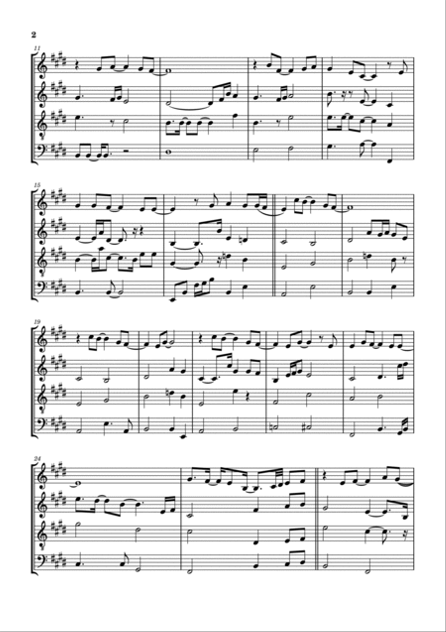 He Knows My Name Woodwind Quartet scores gallery preview page 3