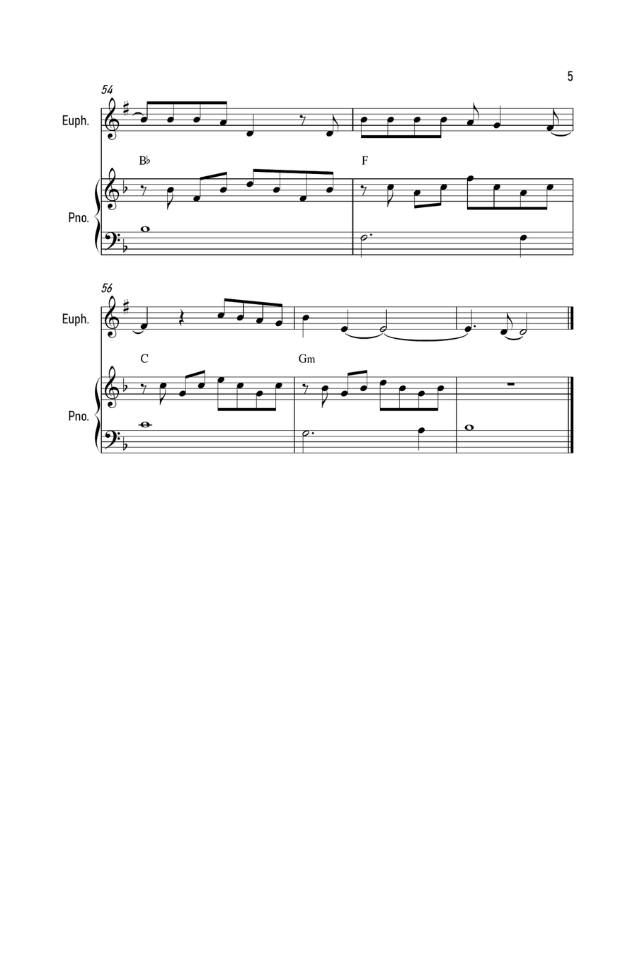 Cover Me In Sunshine Euphonium scores gallery preview page 5
