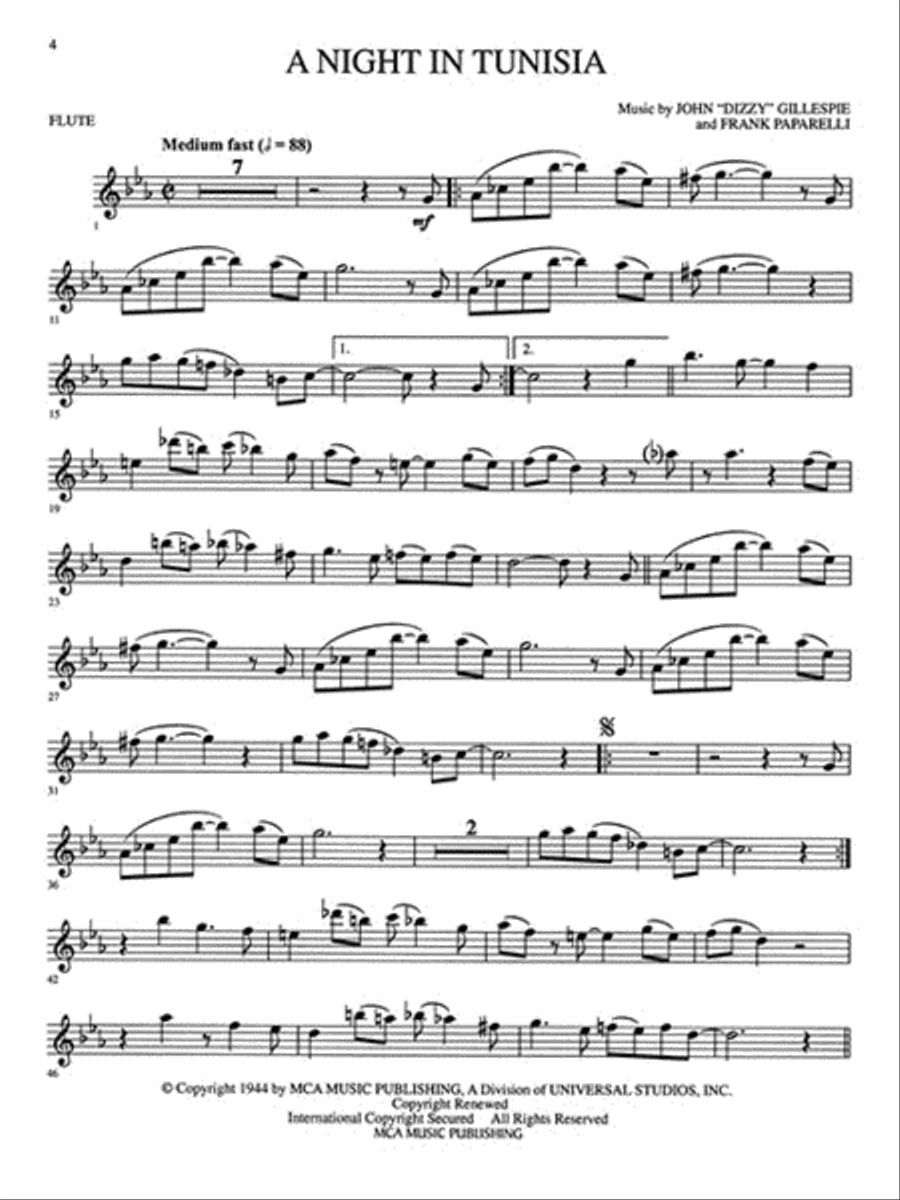 Jazz & Blues - Flute Flute Solo scores gallery preview page 3