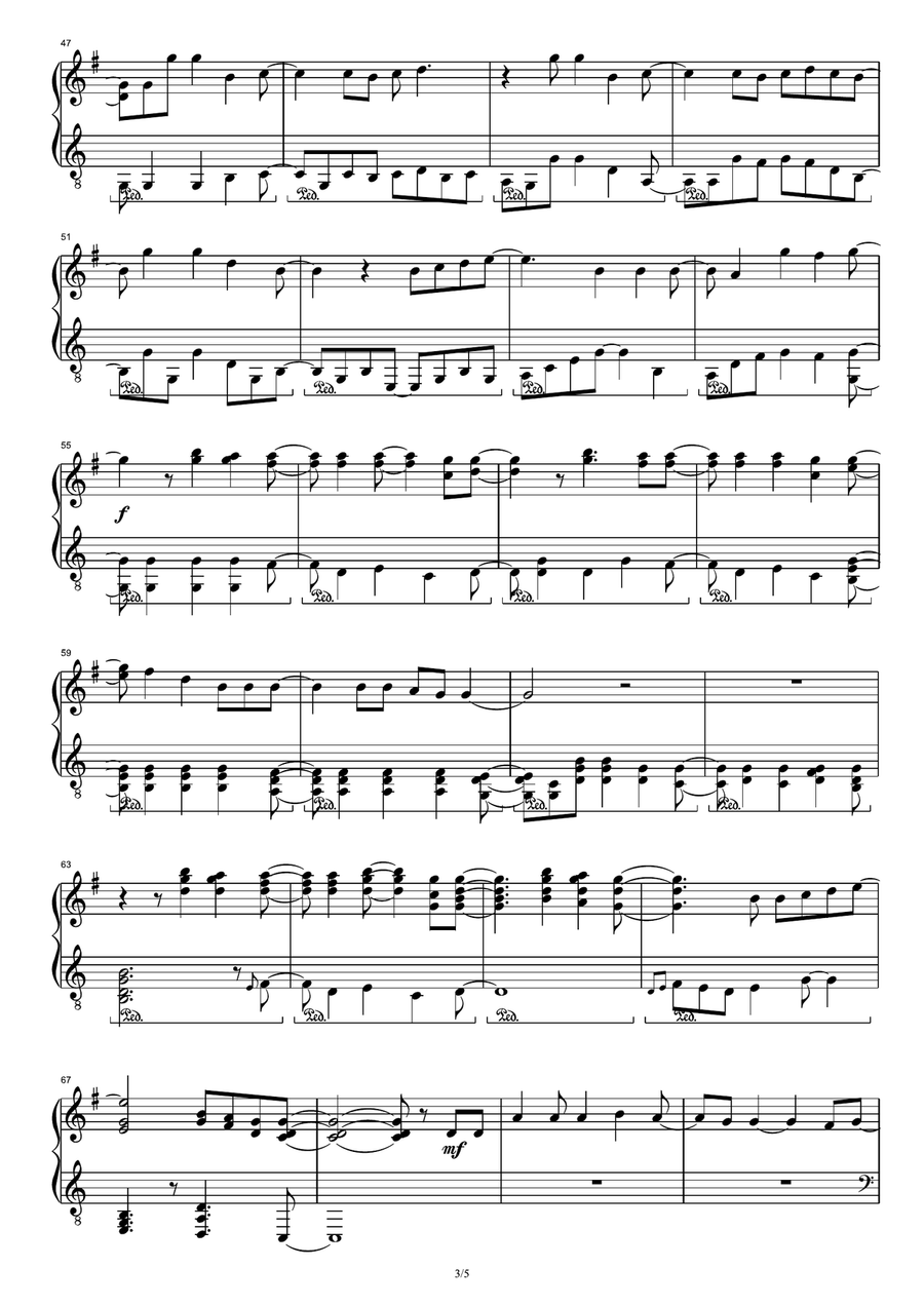 100 Years 100 Years Piano Solo scores gallery preview page 3