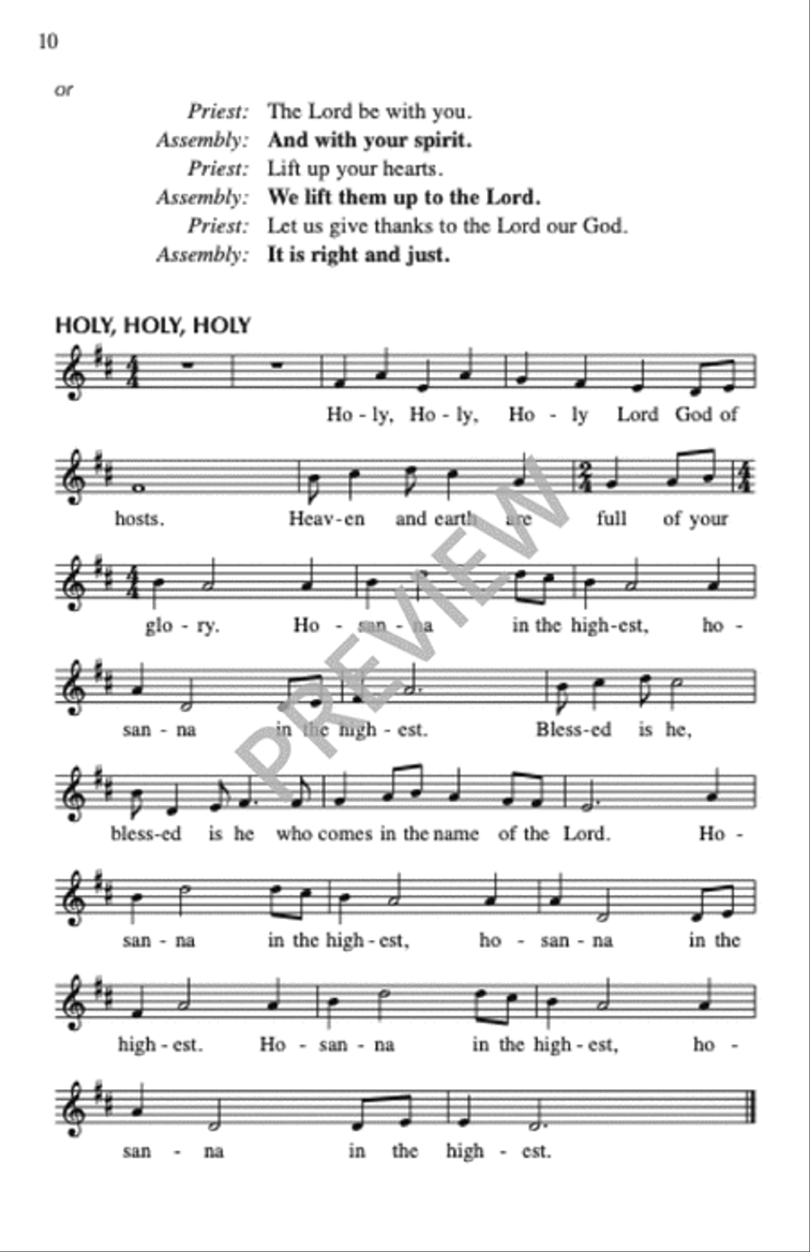 Mass of Joy and Peace, Tenth Anniversary edition - Assembly edition Unison Choir scores gallery preview page 11