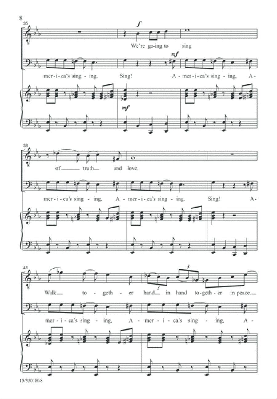 I Hear America Singing TB scores gallery preview page 8
