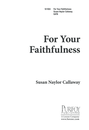 For Your Faithfulness
