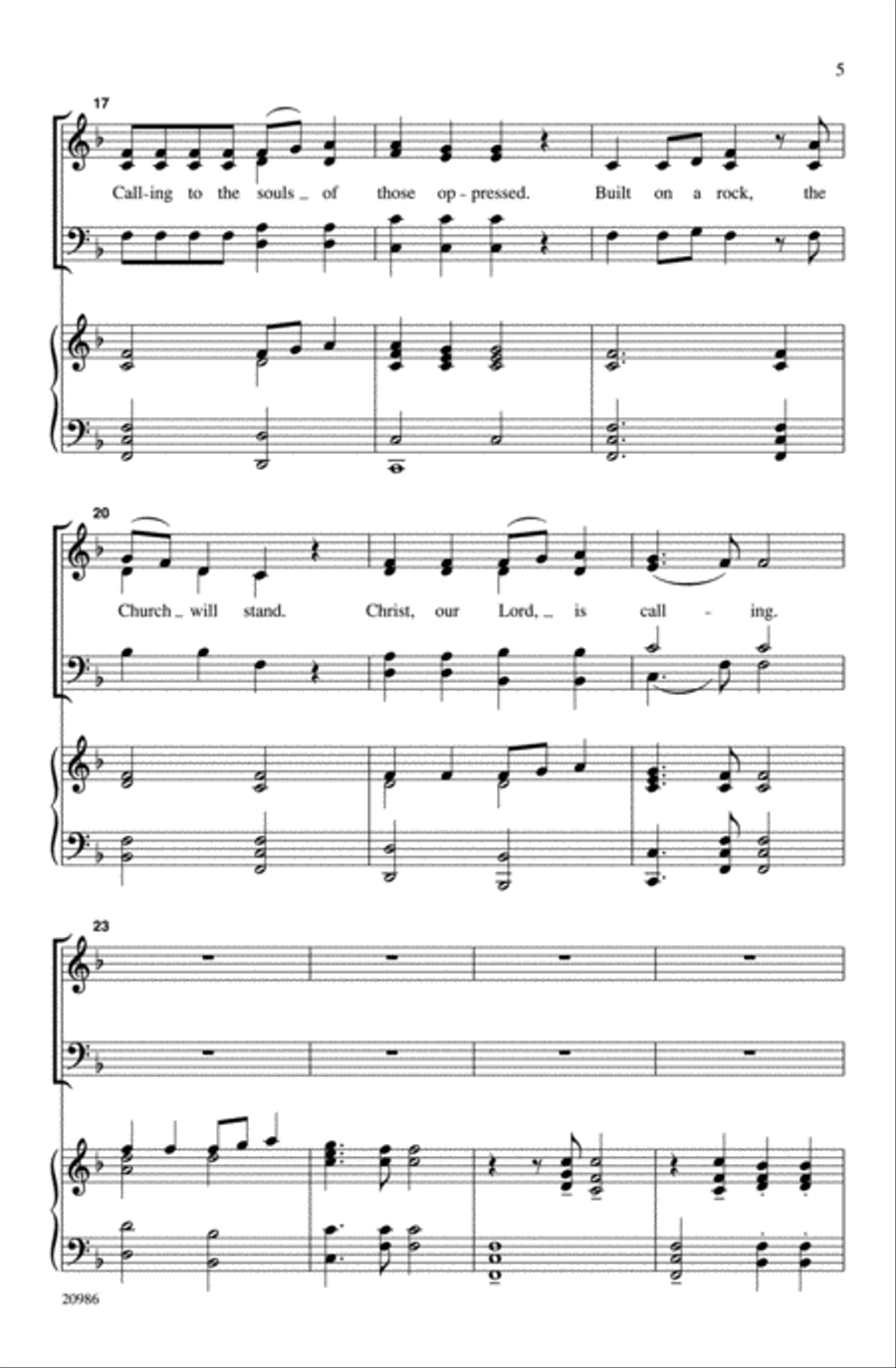 Built on a Rock Built on a Rock 4-Part scores gallery preview page 5