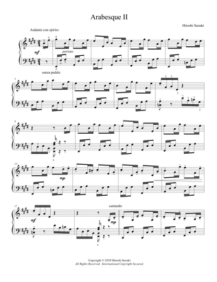 Arabesque No.2 for Piano Solo