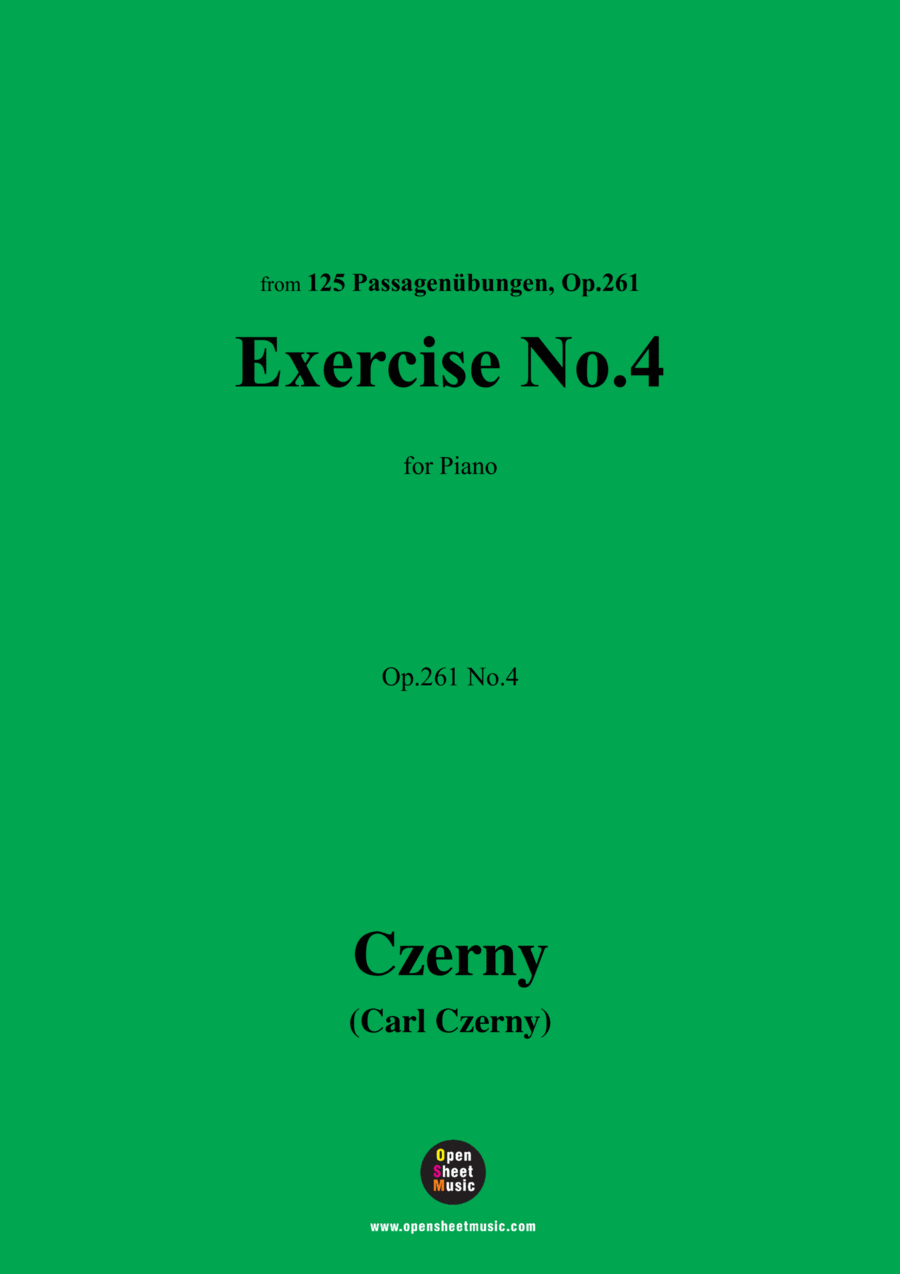 C. Czerny-Exercise No.4,Op.261 No.4 Piano Method scores gallery preview page 1