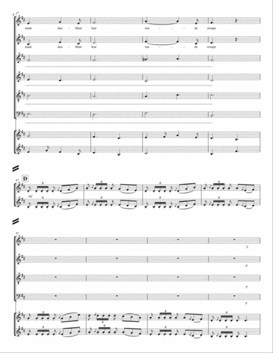 LES OISEAUX DE NEIGE - Le lac de Beauport 4-Part scores gallery preview page 4