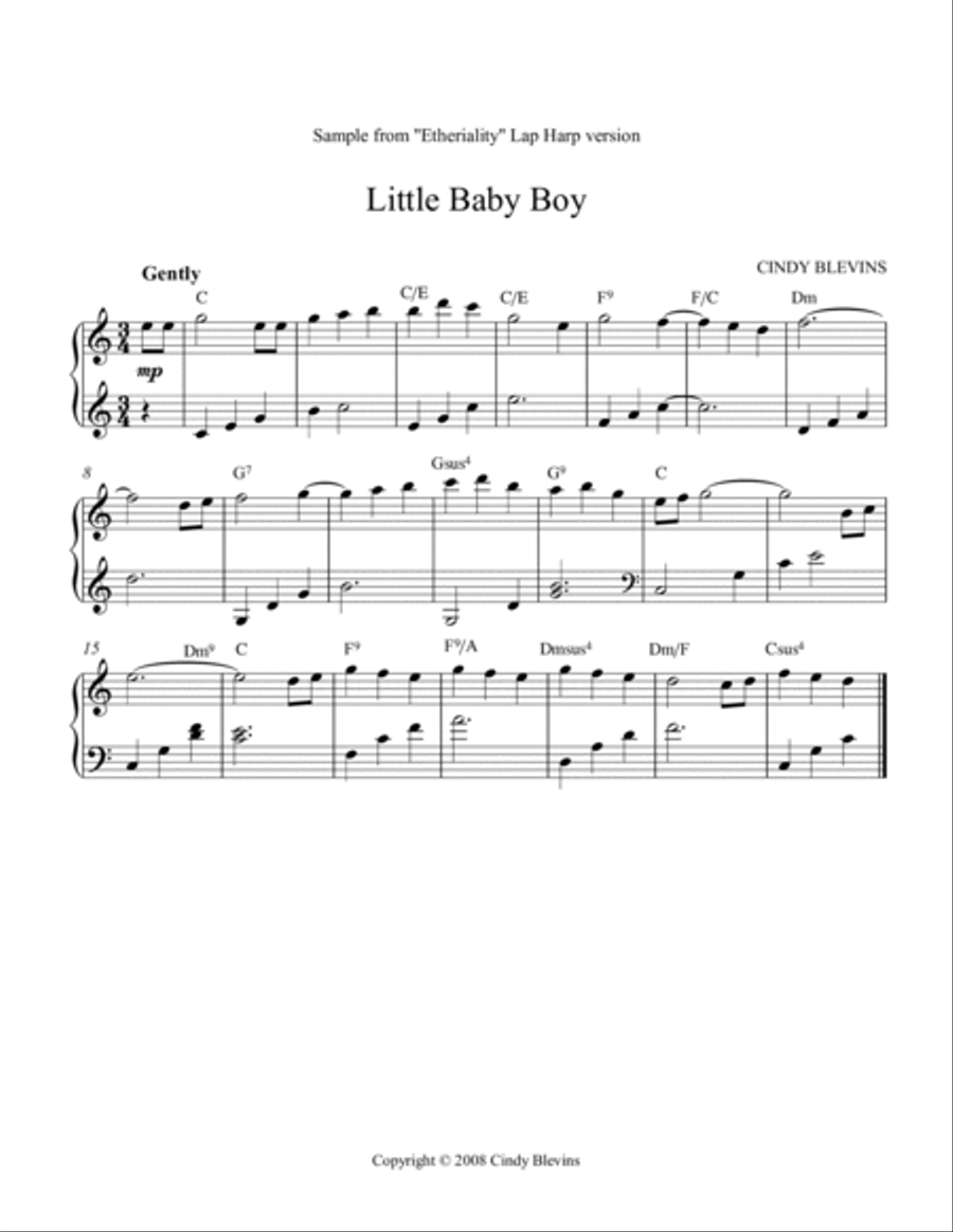 Etheriality, 12 original solos for Lap Harp Lap Harp scores gallery preview page 5