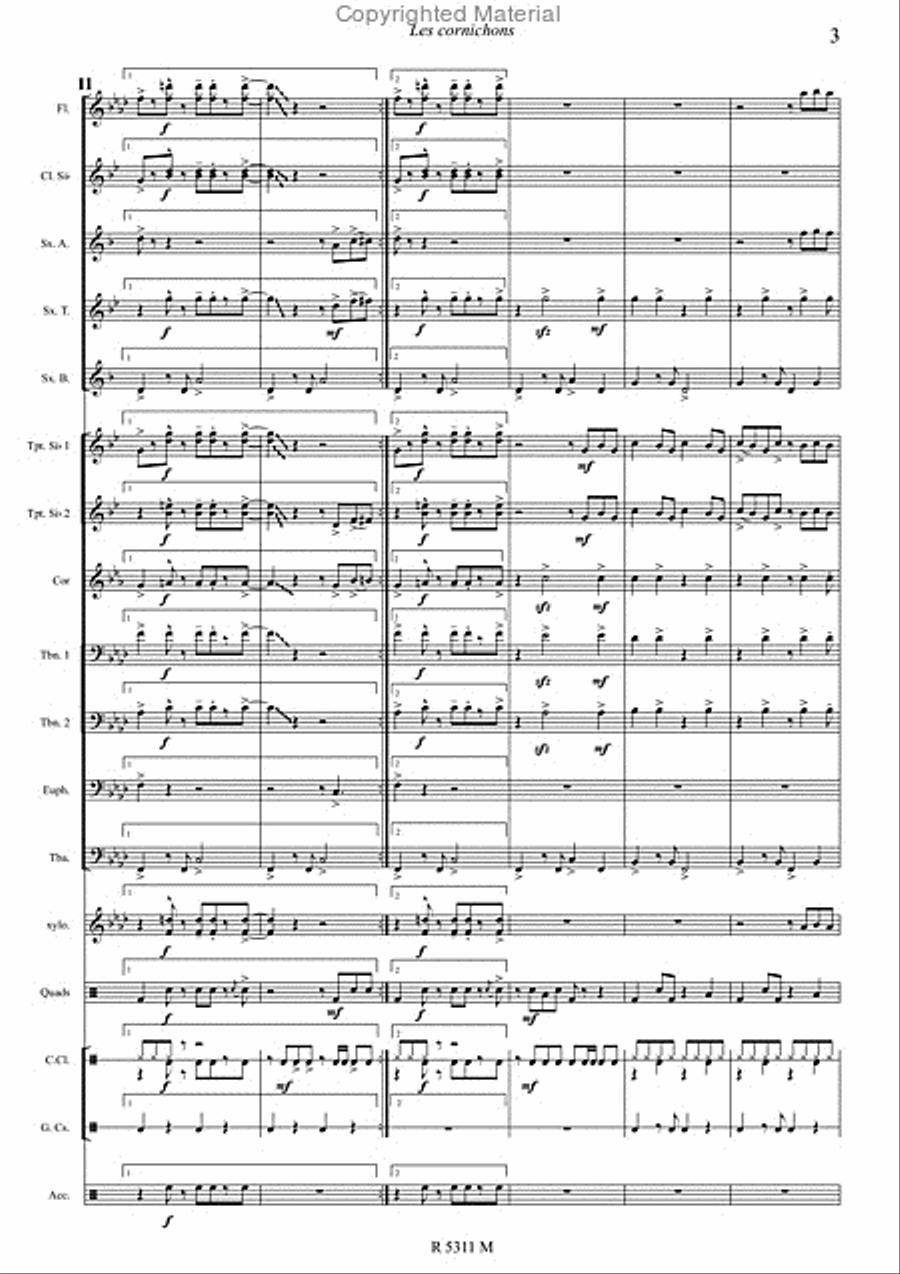 Les cornichons Marching Band scores gallery preview page 4