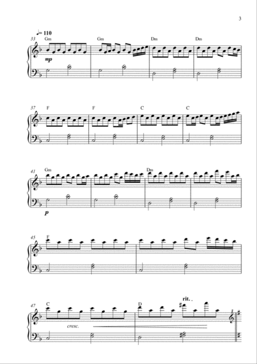 Tears of Hope Tears of Hope Piano Solo scores gallery preview page 3