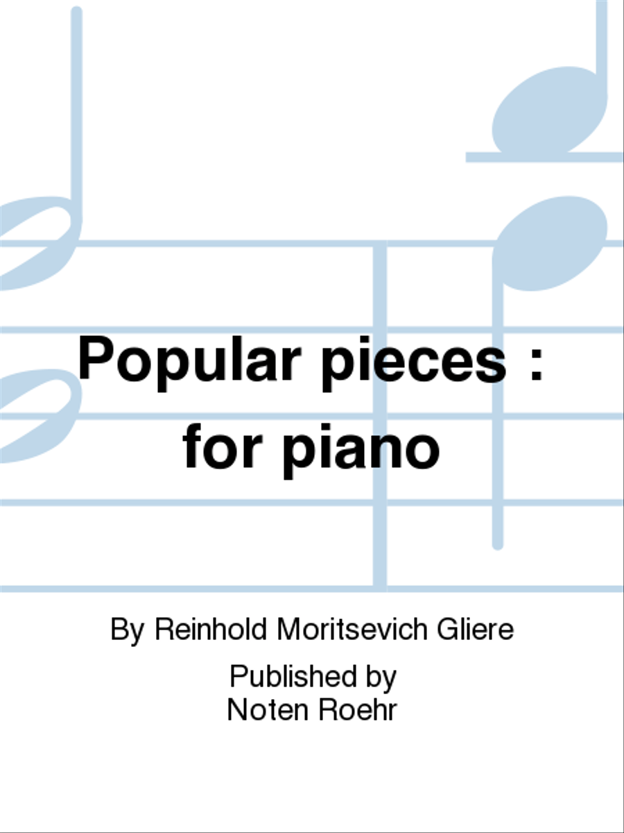 Populiarnye p'esy = Popular pieces Piano Solo scores gallery preview page 1
