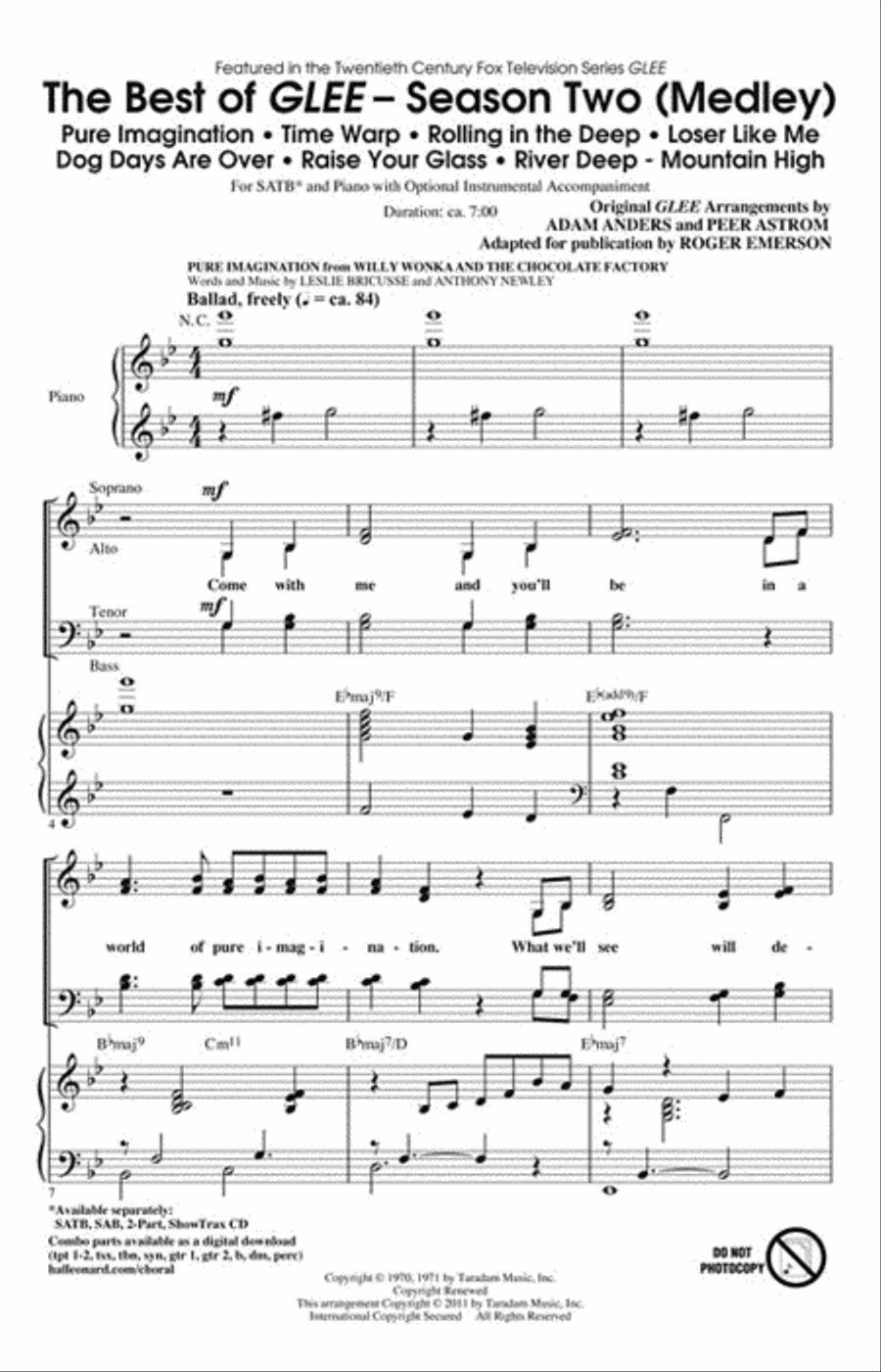 The Best of Glee - Season Two (Medley) Show Choir scores gallery preview page 2